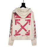Off White Sweater Printed Large Size Owt Loose Hoodie Women Casual and Comfortable Clothing