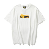 Justin Bieber Drew House Men Women Cotton Top T Shirt Summer Style Women Streetwear High Street Style Letter Simple Short Sleeve Tshirt Men