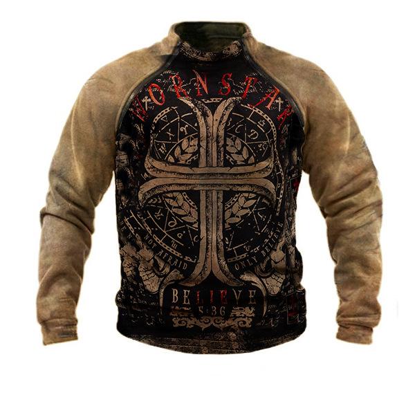Tactics Style Men Sweatshirts & Hoodies Men's Vintage Sweater