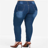 Women Plus Size Jeans Ripped Skinny Stretch Jeans for Women