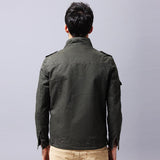 Men Fit Bomber Jacket Windbreaker Moto Street Coat Fall Winter Men's Jacket Military Suit Casual Coat plus Size Cotton Jacket