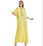 Muslim Women Stylish Kashibo Abaya Muslim Ladies Long Gown Islamic Clothing Jilbab Jalabiya Black Loose Dress
