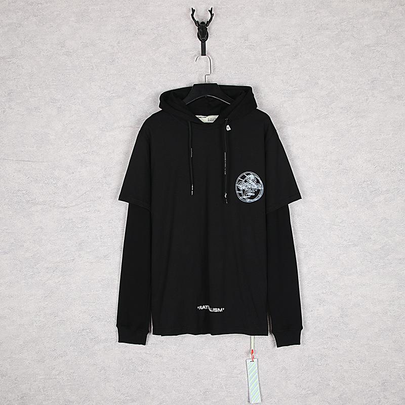 Off White Hoodie Ow Hooded Sweater Large Size Casual Men's Jacket Owt