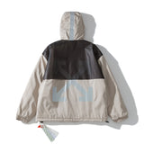 Off White Winter Coat Autumn and Winter Off Waterproof Windproof Reflective Riding Cotton-Padded Coat