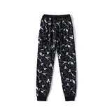 Shark Print Pant Digital Pixels Cotton Men's and Women's Same Camouflage Casual Trousers