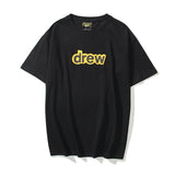 Justin Bieber Drew House Men Women Cotton Top T Shirt Summer Style Women Streetwear High Street Style Letter Simple Short Sleeve Tshirt Men