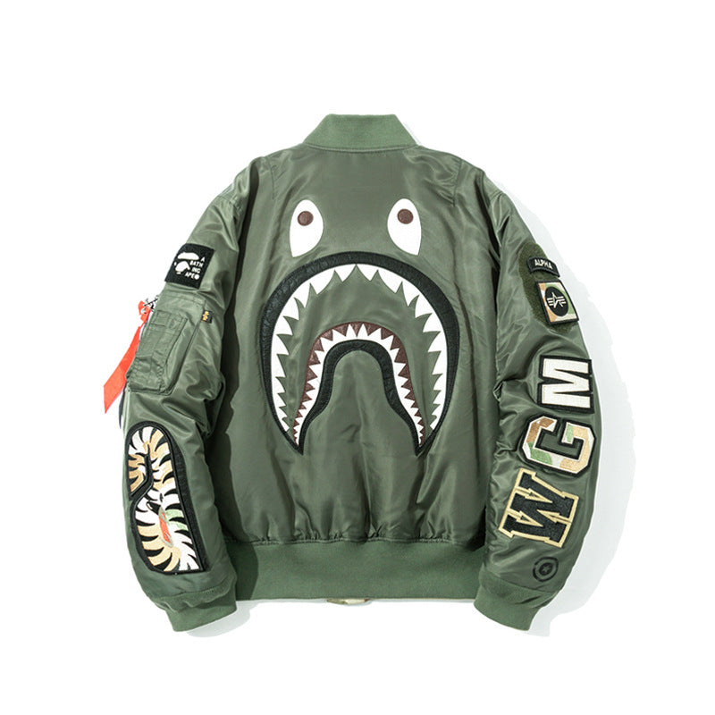 BAPE Varsity Jacket Shark Desert Camouflage Coat Jacket Coat
