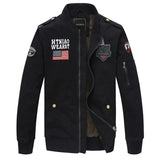 Men Fit Bomber Jacket Windbreaker Moto Street Coat Fall German Air Force One Casual Cargo Pants plus Size Jacket Outdoor