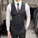 Men's Dress Vests Men's Vest Casual Jacket Business Waistcoat Men's Suit Vest Slim Fit
