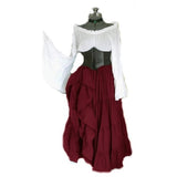 Vintage Empire Waist Dress Women's Long-Sleeved Dress