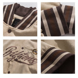 Letterman Jacket Outfit Senior Jackets Varsity Baseball Coat Jacket Men's Spring and Autumn Loose Casual Jacket Top