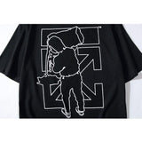 Off White T Shirt Arrow Print Short Sleeve Tshirt Casual Men's Clothing Owt Comfortable Plus Size