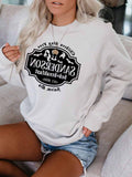 Halloween Costumes Fall/Winter Sanderson Printed Crew Neck Sweatshirt Women