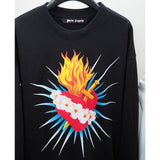Palm Angels Angels Letter Print Sweatshirt Men's and Women's Casual High Street Loose Pullover