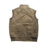 Men Utility Vest Work Zipper Tactical Work Vest Slim Pocket Jacket Vest Outdoor Casual Casual and Comfortable