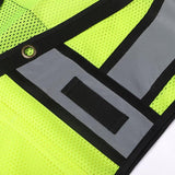 Men's Vest Safety Vests with Pockets Reflective Clothing for Outdoor Work Reflective Vest Jacket Protective Clothing