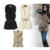 Women Sherpa Jacket Autumn and Winter Thickening Coat Mid-Length Plush Coat Imitation Lamb Wool Warm plus Size Vest