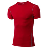 Moisture Wicking Shirts Men's Tight Training Workout Clothes Running Short Sleeve Sportswear Quick Drying Clothes T-shirt