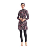 Burkini Muslim Swimwear Conservatively Thin Three-Piece Long-Sleeved Trousers