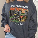 Halloween Costumes Halloweentown Printed Crew Neck Sweatshirt Female