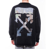 off white Sweatshirt Ow Monet Oil Painting Arrow Men's Clothing Owt Knitted Sweater Arrow Wool Sweater