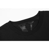 Vlone Printed Large V Plus Size Retro Sports Short Sleeve Male Half Sleeve