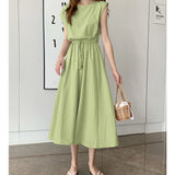 Work Dresses for Teachers Summer Loose Large Size Midi Dress