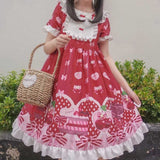 Gothic Lolita Harajuku Style Clothing Sweet Afternoon Tea Op Short Sleeve Loliita Dress