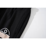 Off White Winter Pants Autumn and Winter Fleece-Lined Casual Trousers Men and Women