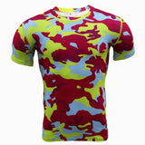 Moisture Wicking Shirts Camouflage Training Workout Clothes Tights Men's Sports Quick-Drying T-shirt Summer