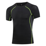 Moisture Wicking Shirts Men 'S Tight Pro Fitness Sports Running Training Wear Stretch Quick Drying Clothes Short-Sleeved Shirt