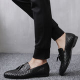 Indo Western Shoes Braided Shoes Men's Shoes Youth Leather Shoes