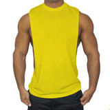 Man Tanks Men's Solid Color Fitness Sports Cotton