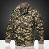 Men Fit Bomber Jacket Windbreaker Moto Street Coat Men's Camouflage Workwear Flight Jacket Loose plus Size Casual Embroidery