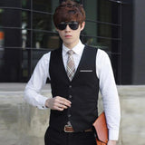 Mens Dress Vests Men's Vest Casual Jacket Business Waistcoat Suit Vest Men's Suit Men's Slim Fit Casual Business