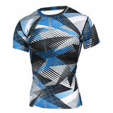 Moisture Wicking Shirts Camouflage Training Workout Clothes Tights Men's Sports Quick-Drying T-shirt Summer