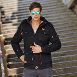 Men Fit Bomber Jacket Windbreaker Moto Street Coat Winter Fleece Padded Jacket Men's plus Size Middle-Aged Leisure Cotton