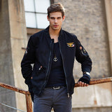 Men Fit Bomber Jacket Windbreaker Moto Street Coat Autumn Men's Tooling Jacket plus Size Air Force Flight Suit Casual Cotton Military Jacket