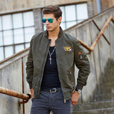 Men Fit Bomber Jacket Windbreaker Moto Street Coat Autumn Men's Tooling Jacket plus Size Air Force Flight Suit Casual Cotton Military Jacket