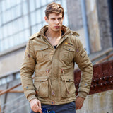 Men Fit Bomber Jacket Windbreaker Moto Street Coat Winter Fleece Padded Jacket Men's plus Size Middle-Aged Leisure Cotton