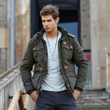 Men Fit Bomber Jacket Windbreaker Moto Street Coat Winter Fleece Padded Jacket plus Size Middle-Aged Leisure Cotton Hooded
