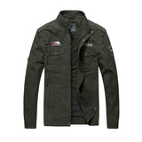 Men Fit Bomber Jacket Windbreaker Moto Street Coat Men's Jacket Autumn Jacket Solid Color Badge Casual Cargo Pants