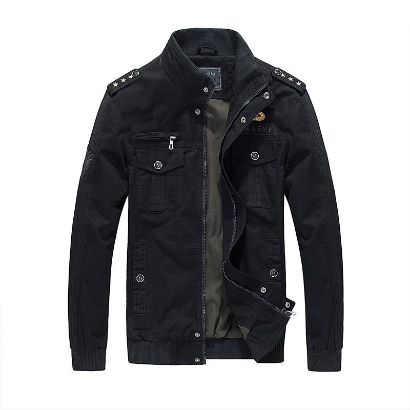 Men Fit Bomber Jacket Windbreaker Moto Street Coat Men's Coat Cotton Casual plus Size Stand Collar Fall Winter Men's Jacket