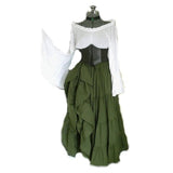 Vintage Empire Waist Dress Women's Long-Sleeved Dress