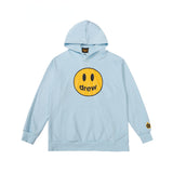 Smiley Face Hoodie Smiley Face Biber Hooded Sweater Men and Women Loose