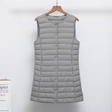 Women Winter Coats Puffer down Vest Autumn and Winter Lightweight round Neck Vest down