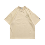 Blackair T Shirt Blackair Spring/Summer New Short Sleeve Men's American Retro Street Loose Bottoming Shirt Printed Suede Short Sleeve