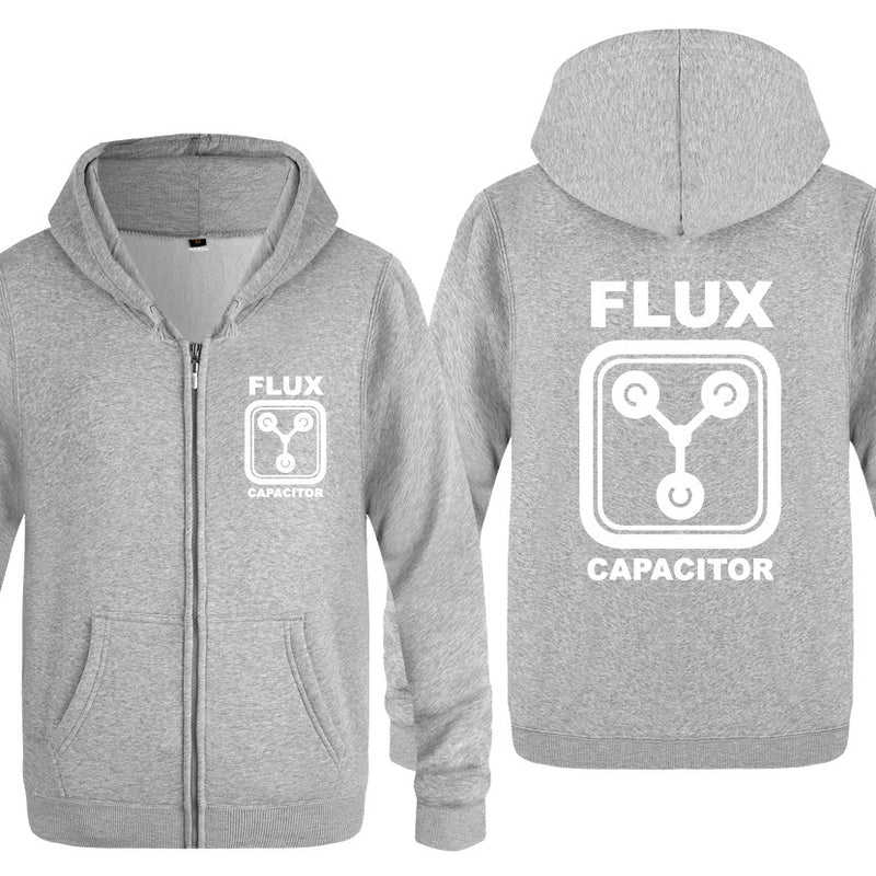 Back to the Future Costume Men's Zipper Sweater Flux Capacitor