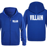 Villain Hoodie Zipper Fleece Sweater
