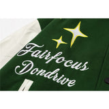 Letterman Jacket Outfit Senior Jackets Varsity Baseball Coat Cartoon Men Loose Stand Collar Coat